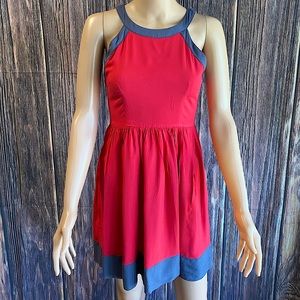 Altar’d State red and gray grey size XS a line dress